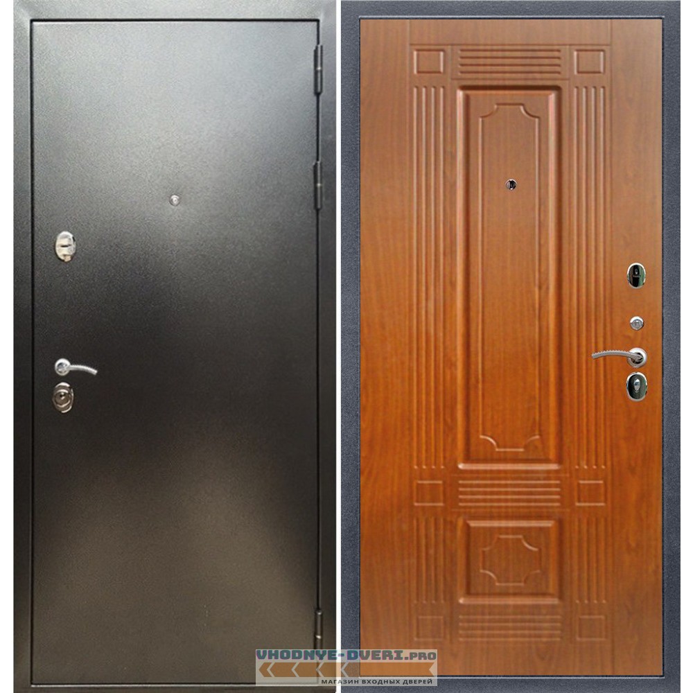 Входная дверь REX (Рекс) 5 (антик серебро) ФЛ-2 мореная береза 16мм