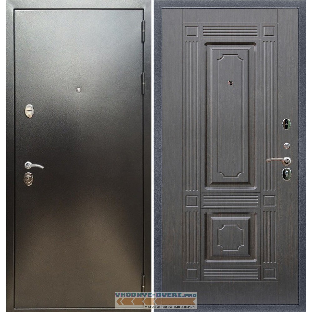 Входная дверь REX (Рекс) 5 (антик серебро) ФЛ-2 венге 16 мм