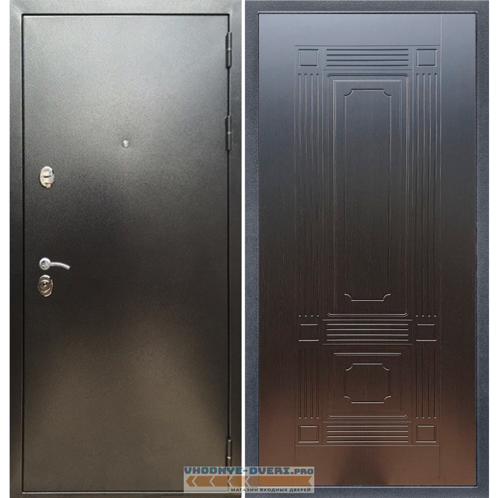 Входная дверь REX (Рекс) 5 (антик серебро) ФЛ-2 венге 6 мм