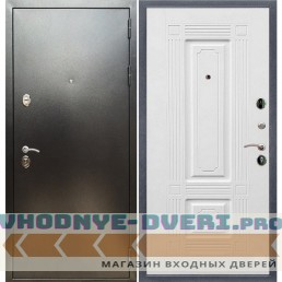 Входная дверь REX (Рекс) 5 (антик серебро) ФЛ-2 ясень белый 16 мм