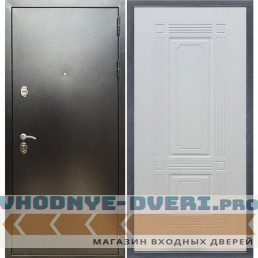Входная дверь REX (Рекс) 5 (антик серебро) ФЛ-2 ясень белый 6 мм