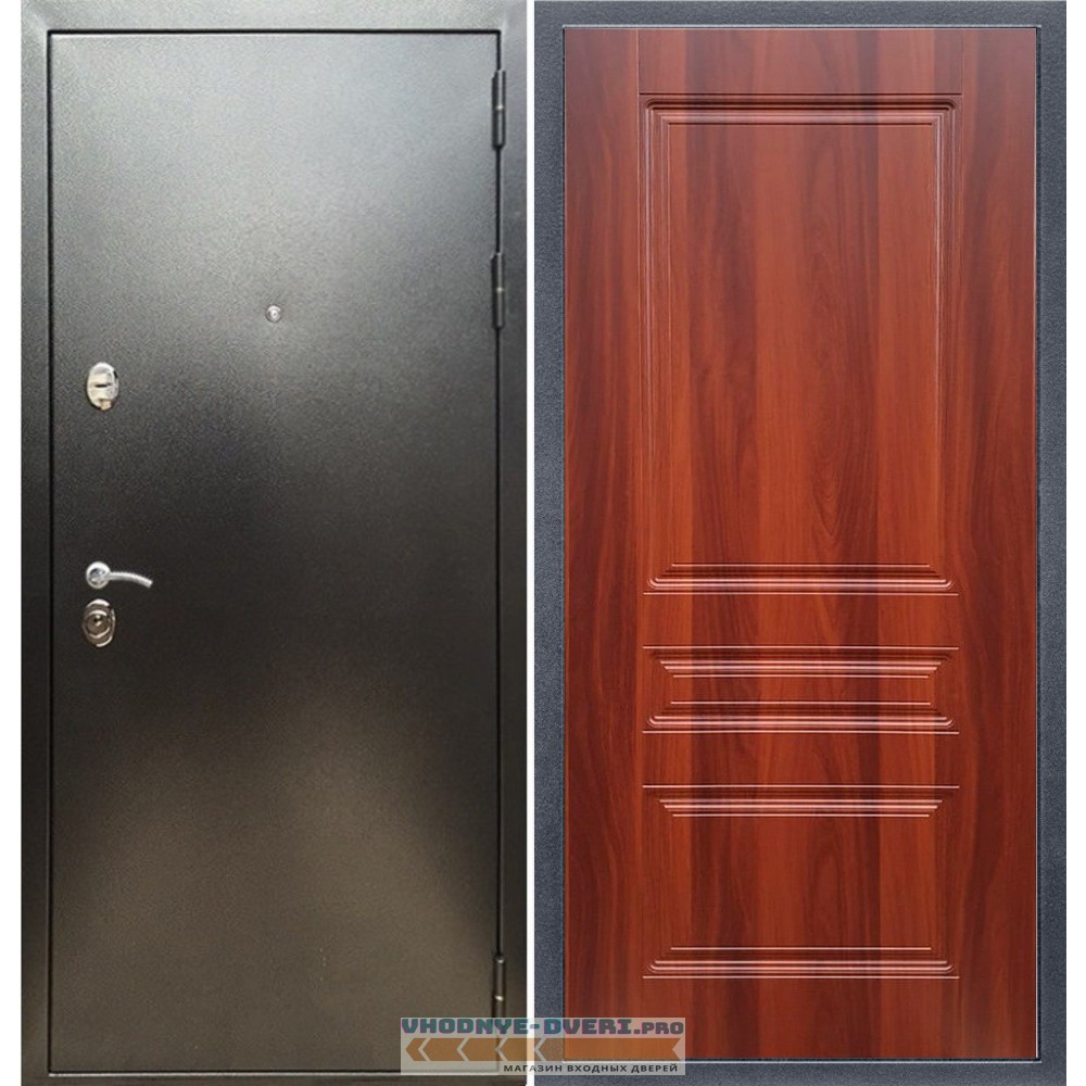 Входная дверь REX (Рекс) 5 (антик серебро) ФЛ-243 итальянский орех