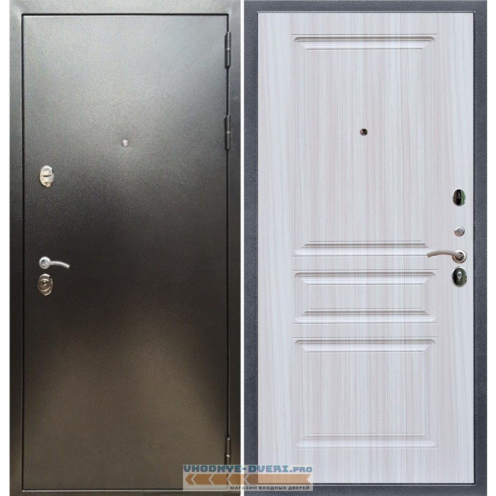 Входная дверь REX (Рекс) 5 (антик серебро) ФЛ-243 Сандал светлый