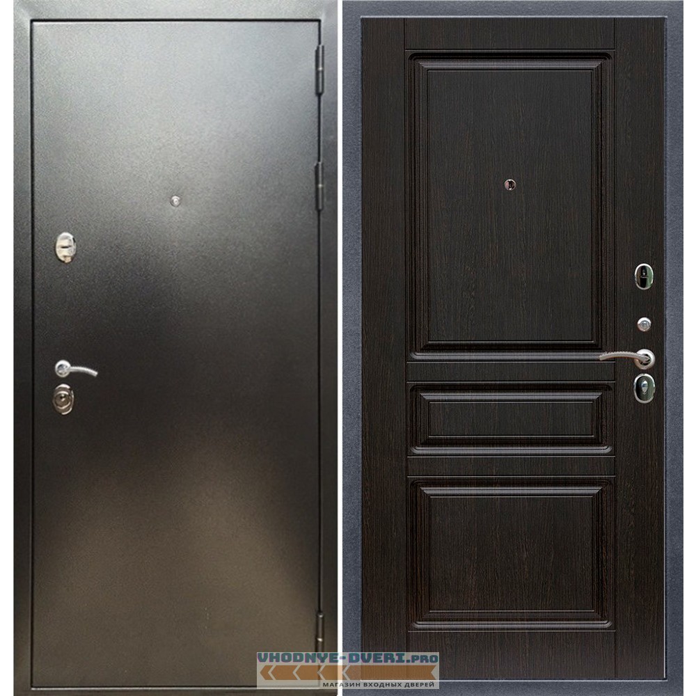 Входная дверь REX (Рекс) 5 (антик серебро) ФЛ-243 венге