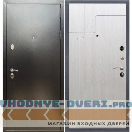 Входная дверь REX (Рекс) 5 (антик серебро) ФЛ-246 лиственница беж