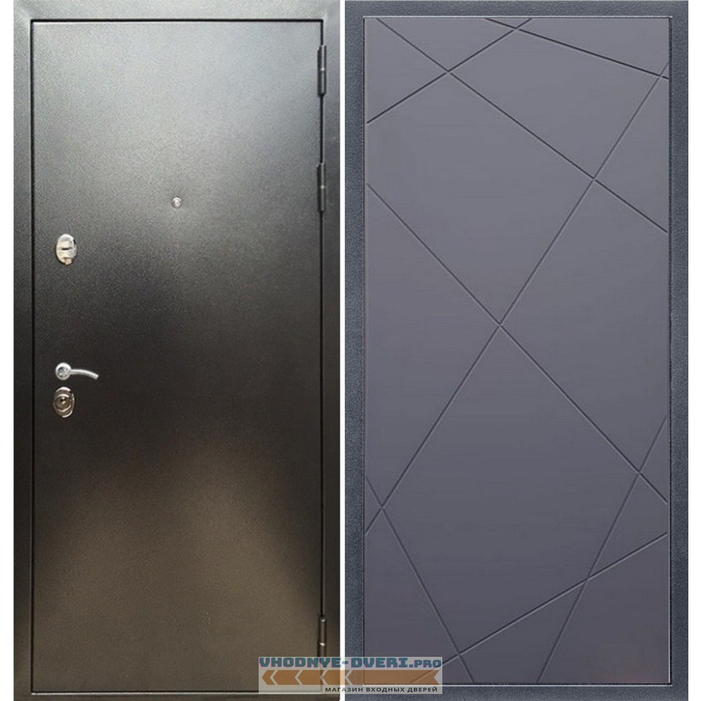 Входная дверь REX (Рекс) 5 (антик серебро) ФЛ-291 силк титан