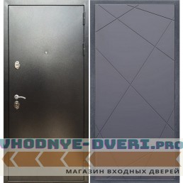 Входная дверь REX (Рекс) 5 (антик серебро) ФЛ-291 силк титан