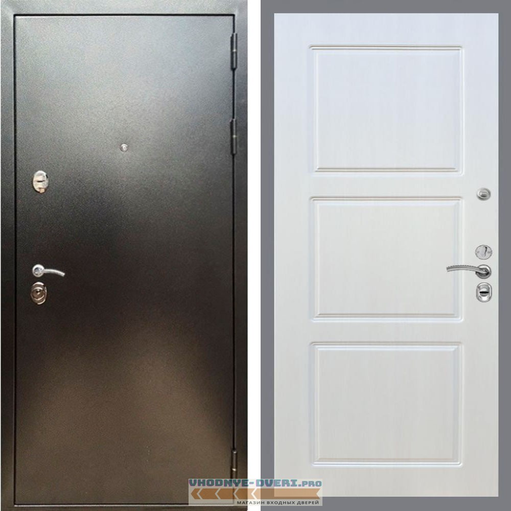 Входная дверь REX (Рекс) 5 (антик серебро) ФЛ-3 Лиственница