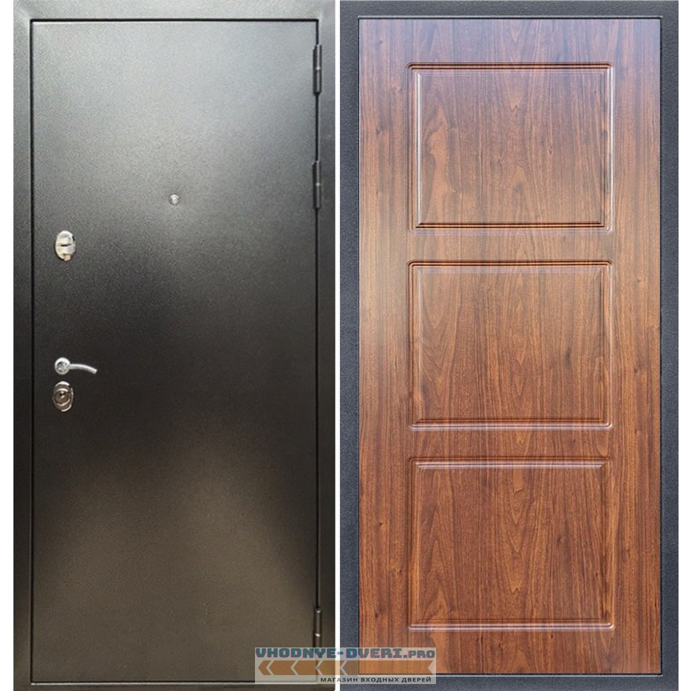 Входная дверь REX (Рекс) 5 (антик серебро) ФЛ-3 мореная берёза