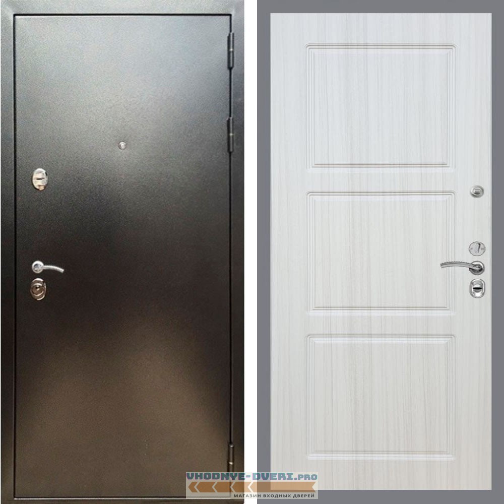 Входная дверь REX (Рекс) 5 (антик серебро) ФЛ-3 Сандал светлый