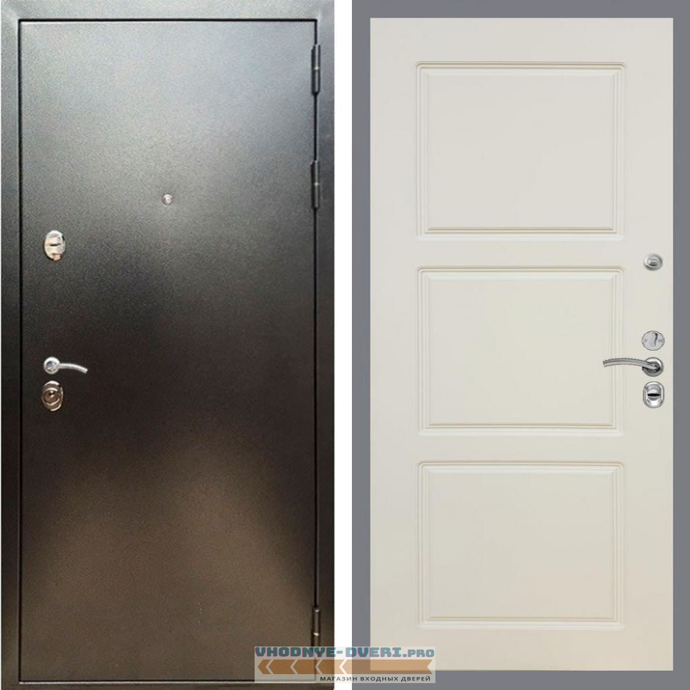 Входная дверь REX (Рекс) 5 (антик серебро) ФЛ-3 Шампань