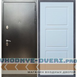Входная дверь REX (Рекс) 5 (антик серебро) ФЛ-3 белый матовый