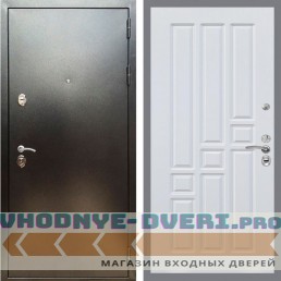 Входная дверь REX (Рекс) 5 (антик серебро) ФЛ-31 Белый ясень