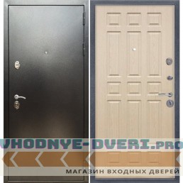 Входная дверь REX (Рекс) 5 (антик серебро) ФЛ-33 беленый дуб