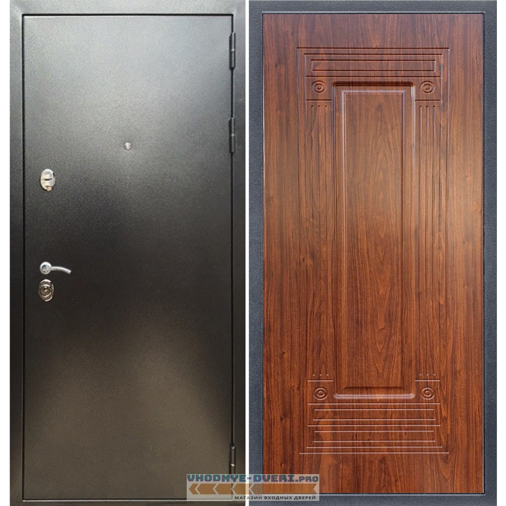 Входная дверь REX (Рекс) 5 (антик серебро) ФЛ-4 мореная берёза