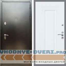 Входная дверь REX (Рекс) 5 (антик серебро) ФЛ-4 Белый матовый