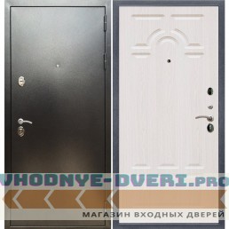 Входная дверь REX (Рекс) 5 (антик серебро) ФЛ-58 Беленый дуб