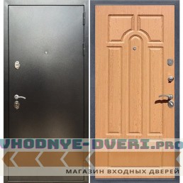 Входная дверь REX (Рекс) 5 (антик серебро) ФЛ-58 дуб светлый