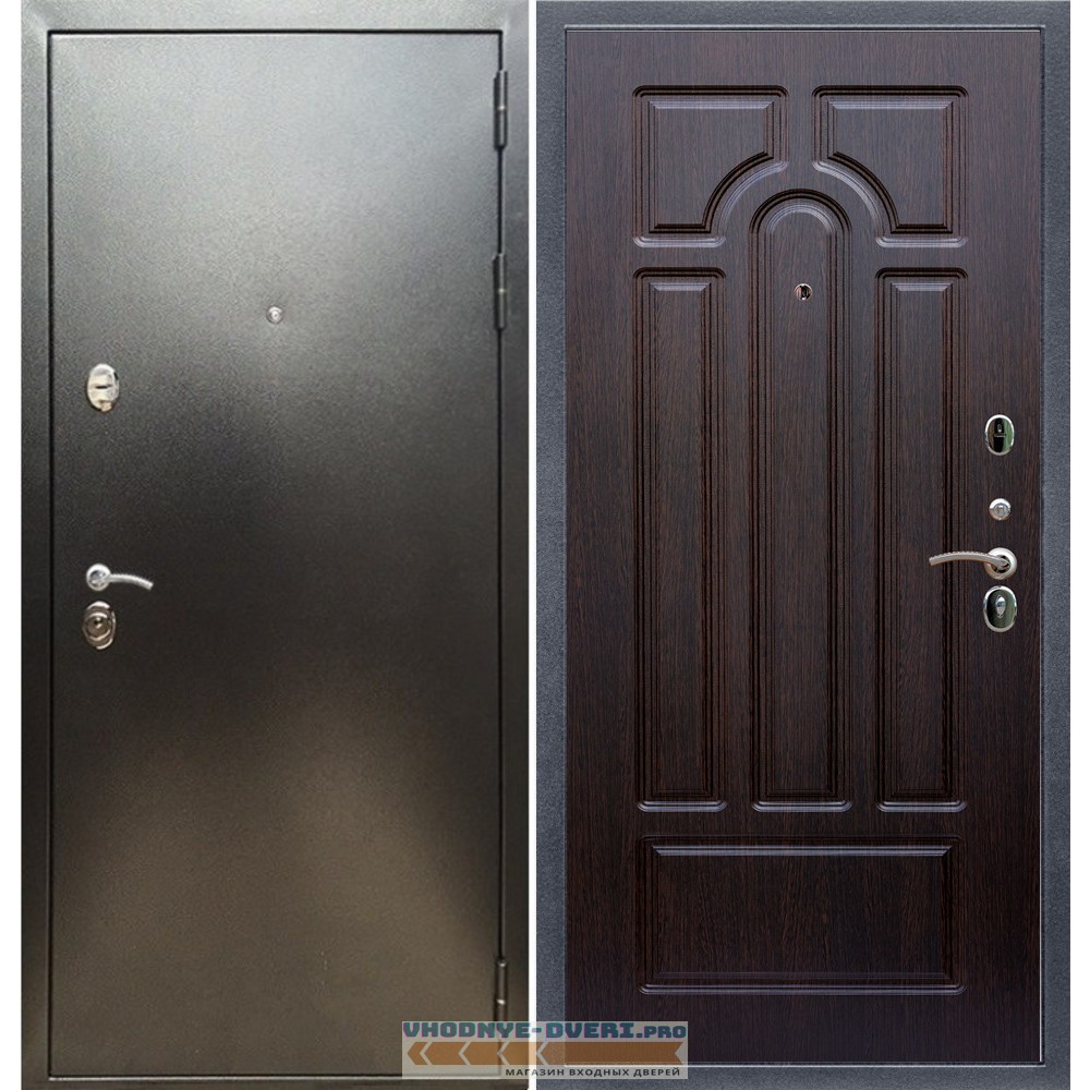 Входная дверь REX (Рекс) 5 (антик серебро) ФЛ-58 Венге