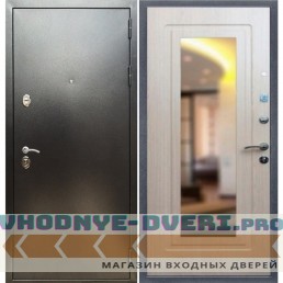 Входная дверь REX (Рекс) 5 (антик серебро) ФЛЗ-120 беленый дуб