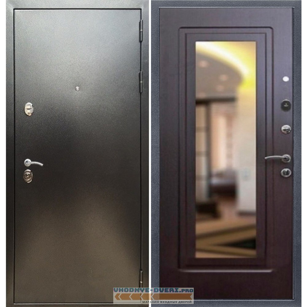 Входная дверь REX (Рекс) 5 (антик серебро) ФЛЗ-120 венге