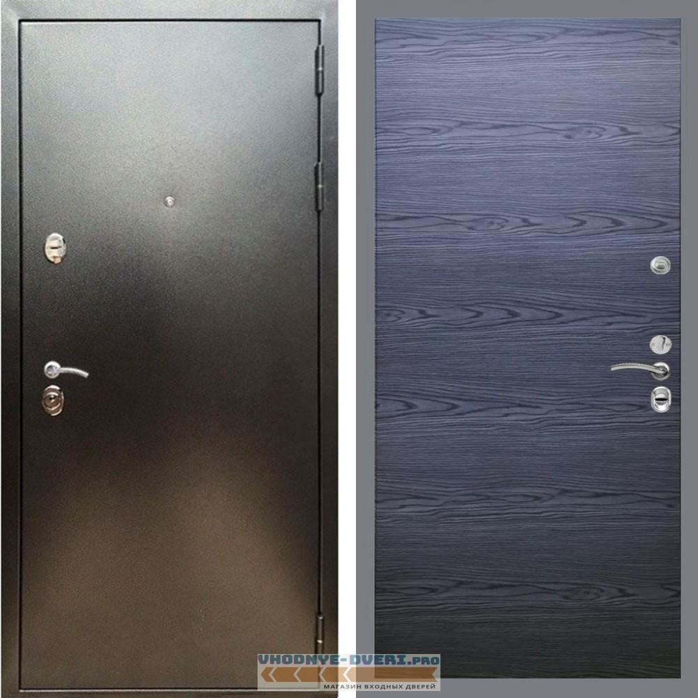 Входная дверь REX (Рекс) 5 (антик серебро) Гладкая дуб тангент