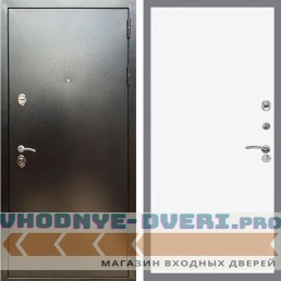 Входная дверь REX (Рекс) 5 (антик серебро) Гладкая белый матовый