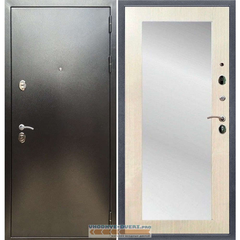 Входная дверь REX (Рекс) 5 (антик серебро) пастораль лиственница беж