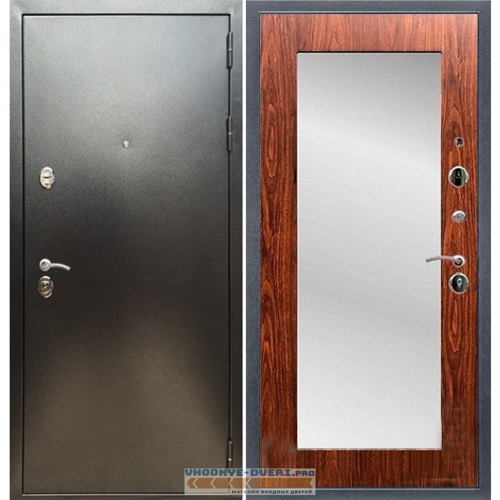 Входная дверь REX (Рекс) 5 (антик серебро) пастораль мореная береза