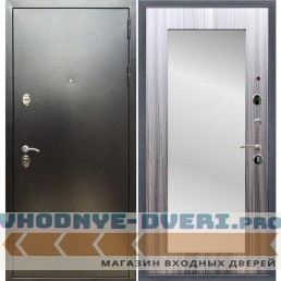 Входная дверь REX (Рекс) 5 (антик серебро) пастораль сандал серый