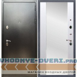 Входная дверь REX (Рекс) 5 (антик серебро) сб-16 белый ясень