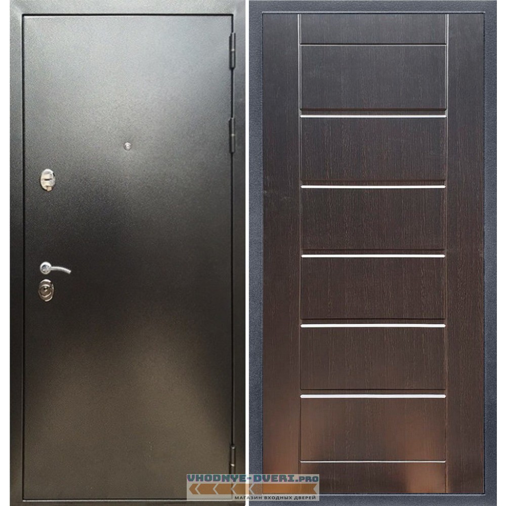 Входная дверь REX (Рекс) 5 (антик серебро) сити 16 мм венге