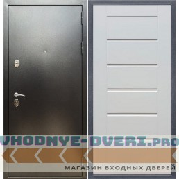 Входная дверь REX (Рекс) 5 (антик серебро) сити 16 мм ясень белый