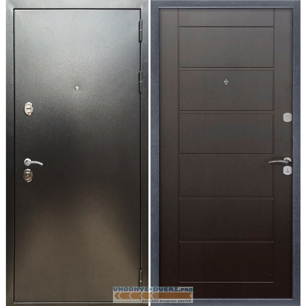 Входная дверь REX (Рекс) 5 (антик серебро) сити 6 мм венге