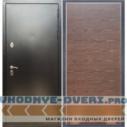 Входная дверь REX (Рекс) 5 (антик серебро) Венге поперечный гладкая