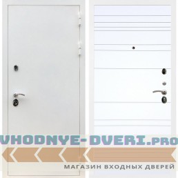 Входная дверь REX (Рекс) 5 белая шагрень 14 база белый матовый