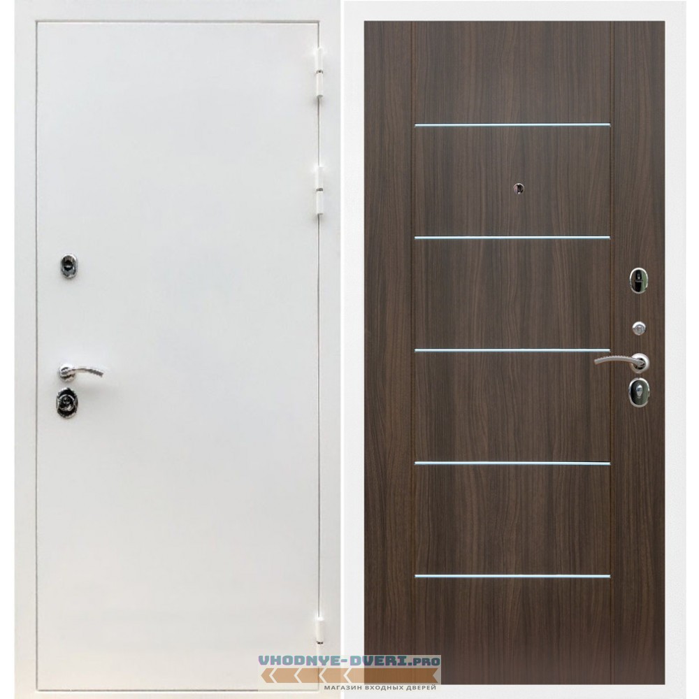 Входная дверь REX (Рекс) 5 белая шагрень B03 молдинг эковенге