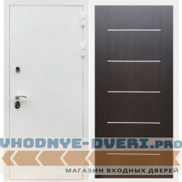 Входная дверь REX (Рекс) 5 белая шагрень B03 молдинг венге