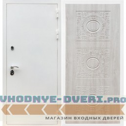 Входная дверь REX (Рекс) 5 белая шагрень д-18 сосна белая