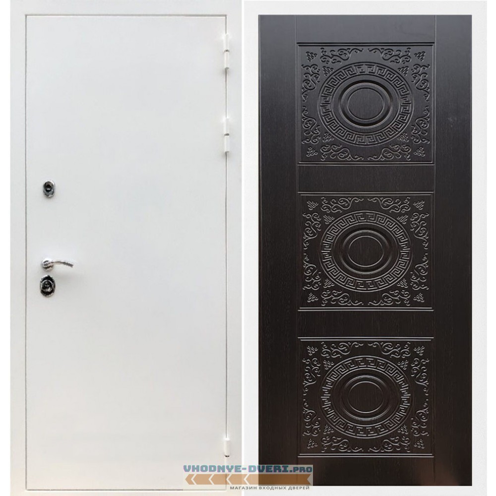 Входная дверь REX (Рекс) 5 белая шагрень д-18 венге