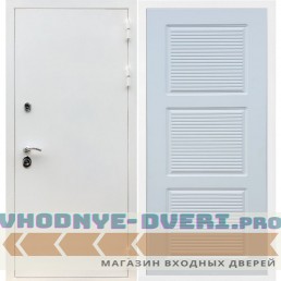 Входная дверь REX (Рекс) 5 белая шагрень ФЛ-1 белый матовый