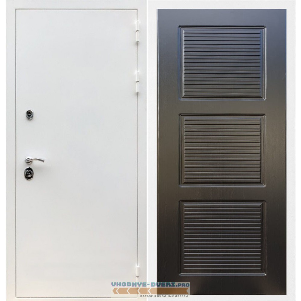 Входная дверь REX (Рекс) 5 белая шагрень ФЛ-1 венге