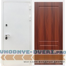 Входная дверь REX (Рекс) 5 белая шагрень ФЛ-117 итальянский орех