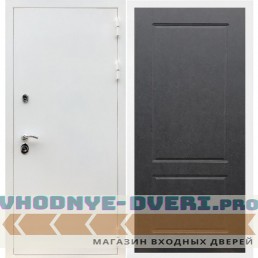 Входная дверь REX (Рекс) 5 белая шагрень ФЛ-117 штукатурка графит