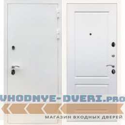 Входная дверь REX (Рекс) 5 белая шагрень ФЛ-117 белый матовый