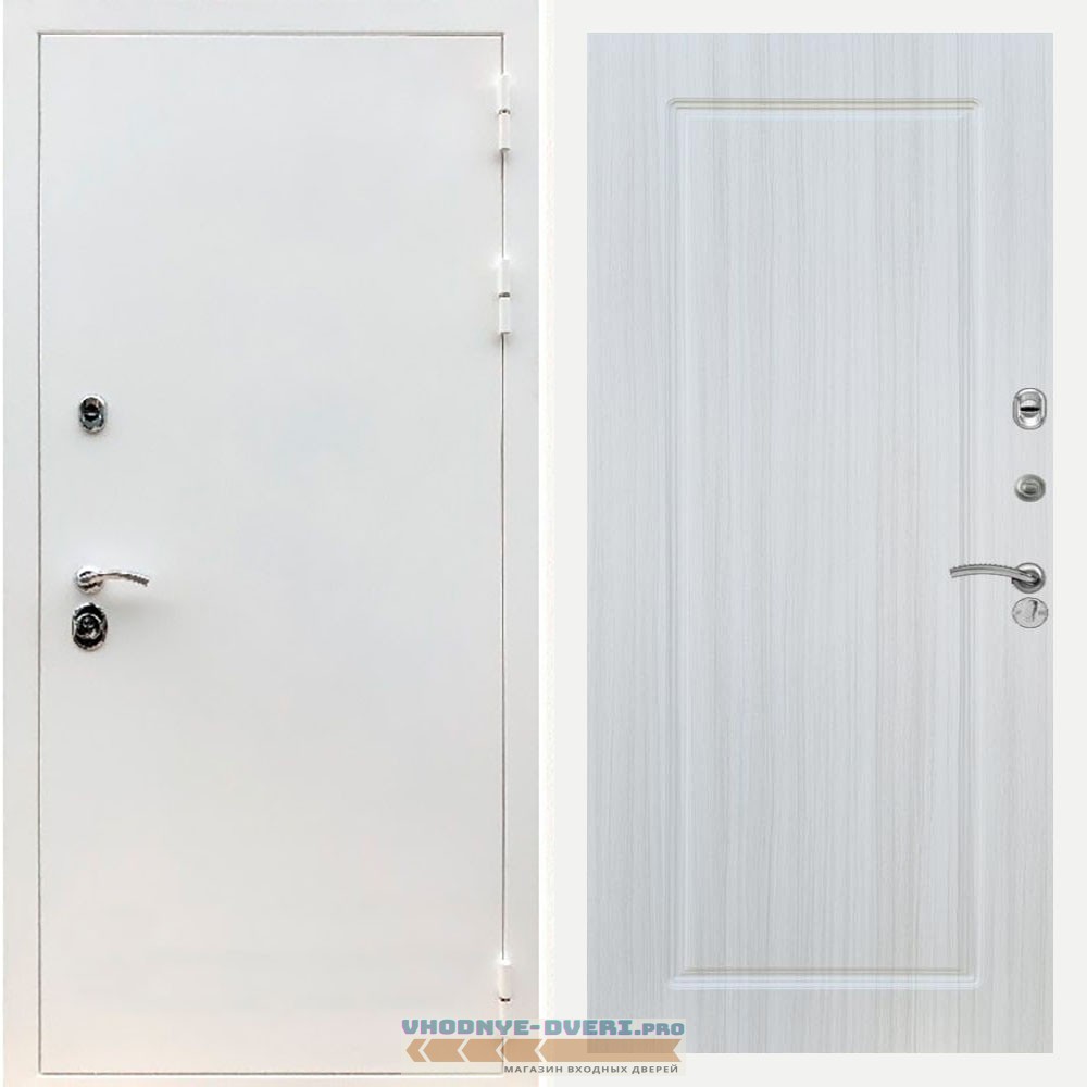 Входная дверь REX (Рекс) 5 белая шагрень ФЛ-119 Сандал светлый