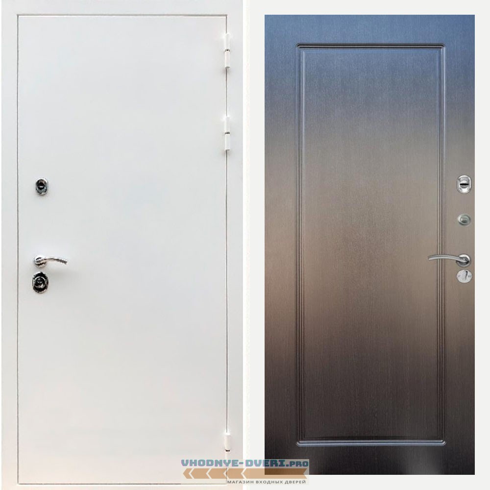 Входная дверь REX (Рекс) 5 белая шагрень ФЛ-119 Венге