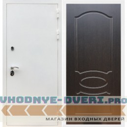 Входная дверь REX (Рекс) 5 белая шагрень ФЛ-128 венге