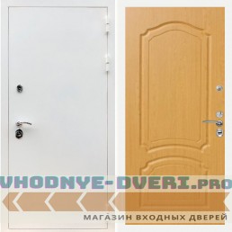 Входная дверь REX (Рекс) 5 белая шагрень ФЛ-140 дуб