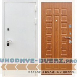 Входная дверь REX (Рекс) 5 белая шагрень ФЛ-183 орех темный
